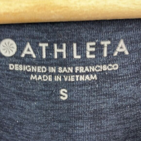 Athleta Dark Blue Hooded Long Sleeve Top women’s size Small - Picture 8 of 10